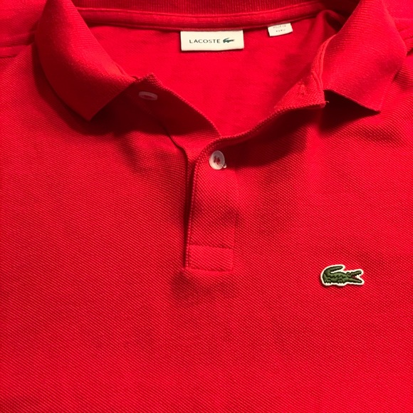 Worn Twice! Boys Sz 14 Red Lacoste Polo - Picture 4 of 6